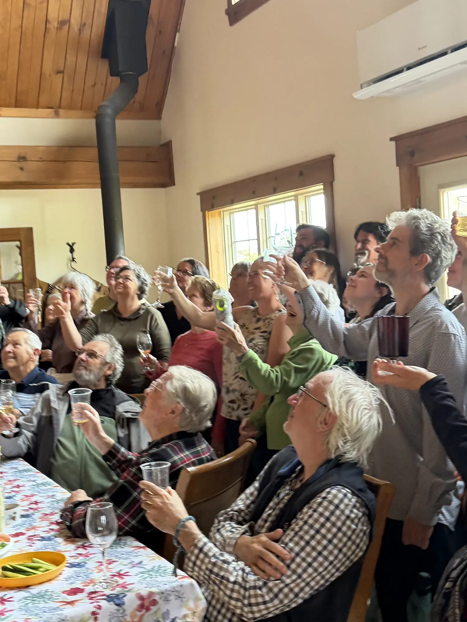 Le rassemblement de l'ouverture, vu de la mezzanine